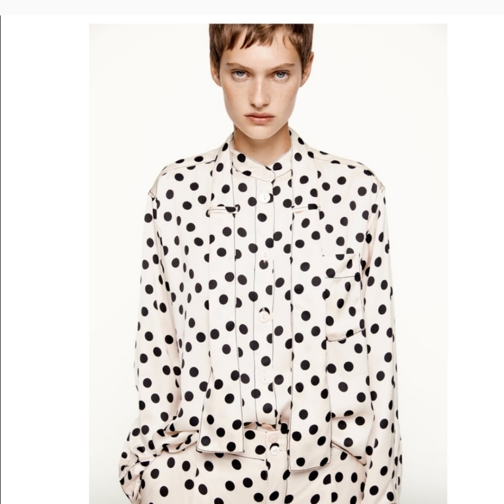ZARA POLKA DOT BLOUSE worn 1x